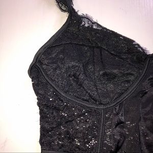 PLT Black lace bodysuit